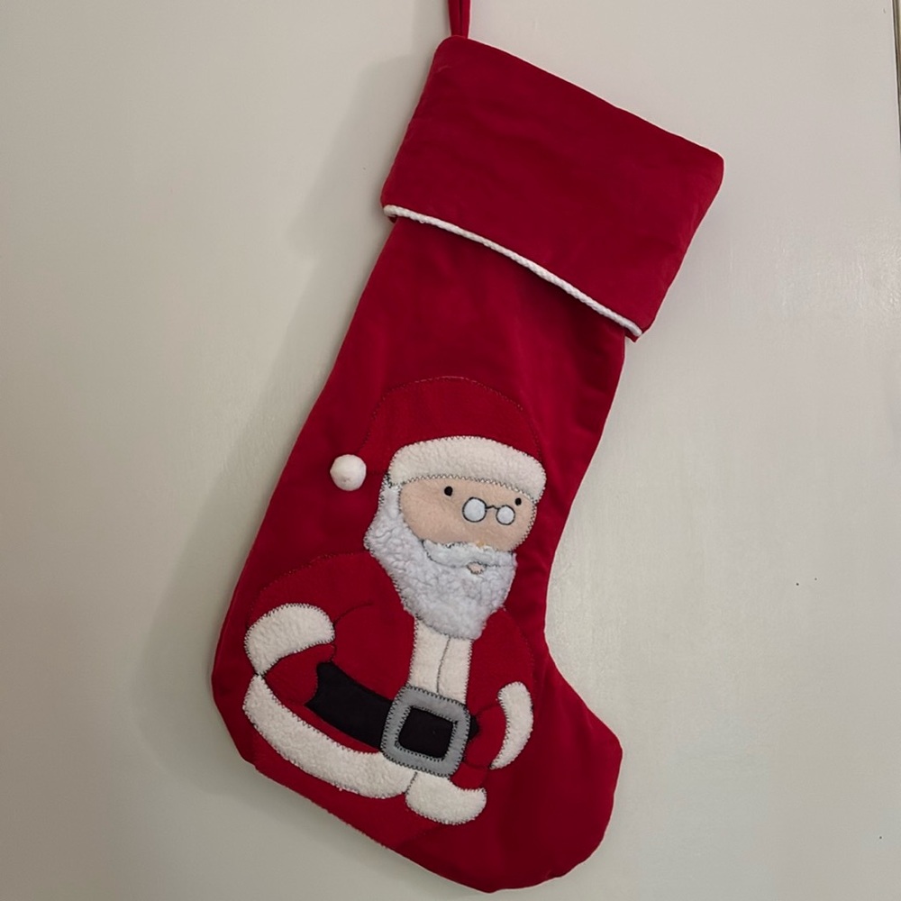 Santa with Glasses Stocking